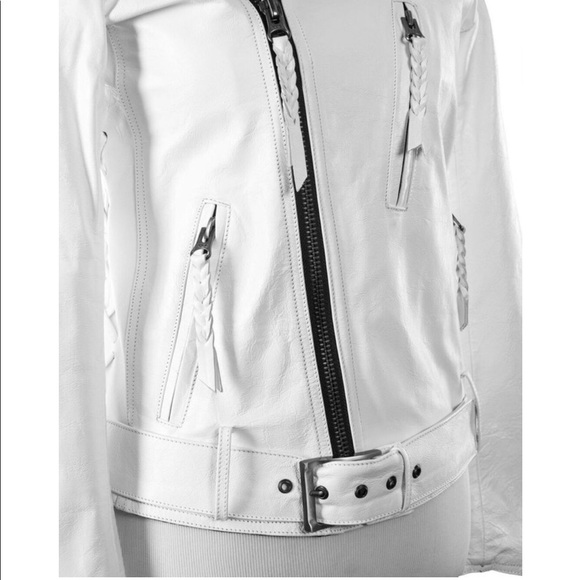 Jennifer Haley White Moto Jacket - Picture 3 of 8